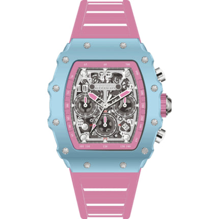 Invicta Men's Watch - Invicta Racing Chronograph Skeleton Dial Pink Strap | 69706 ,