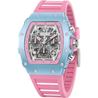 Invicta Men's Watch - Invicta Racing Chronograph Skeleton Dial Pink Strap | 69706 ,
