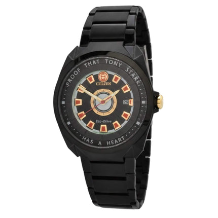 Citizen Men's Watch - Marvel Tony Stark Eco-Drive Black Steel Bracelet | AW1019-52W ,