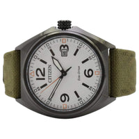 Citizen Men's Watch - Eco-Drive Black Case White Dial Green Strap | AW1575-16A ,