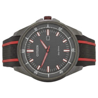 Citizen Men's Eco Drive Watch - Drive Grey and Red Silicone Rubber Strap | AW1607-03H ,