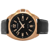 Citizen Men's Watch - Endicott Rose Gold Case Black Dial Leather Strap | AW1723-02E ,