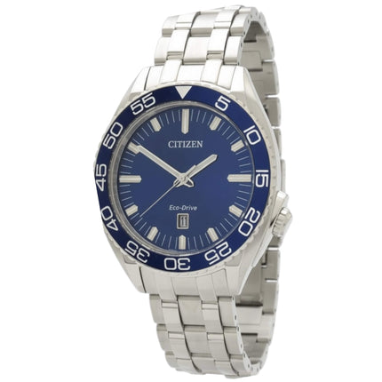 Citizen Men's Watch - Carson Eco-Drive Blue Dial Silver Steel Bracelet | AW1770-53L ,