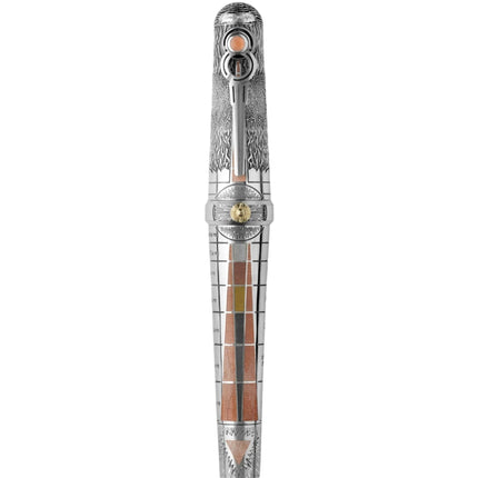 Montegrappa Fountain Pen - Alchemist Earth Sterling Silver Barrel, Medium | ISAKN2SE ,