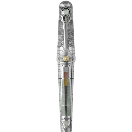 Montegrappa Rollerball Pen - Alchemist Aqua Element Sterling Silver Body | ISAKNRSW ,