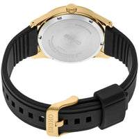 Seiko Men's Watch - Quartz Black Dial Yellow Gold Case Silicone Strap | SUR560P1 ,