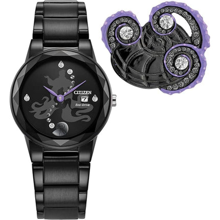 Citizen Women's Watch - Disney Villian Ursula Eco-Drive Black Bracelet | GA1075-68W ,