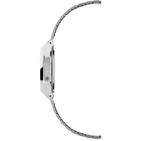 Casio Unisex Watch - Alarm Black Digital Dial Silver Steel Bracelet | A168WEM-1VT ,