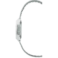 Casio Unisex Watch - Alarm Grey Digital Dial Silver Steel Bracelet | A168WEM-7VT ,
