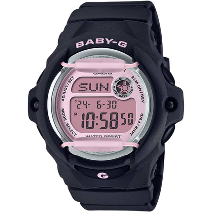 Casio Women's Watch - Baby-G Pink Digi Dial Black Resin Strap Alarm | BG-169U-1CCR ,