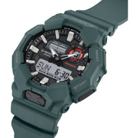 Casio Men's Watch - G-Shock Black and Grey Analog-Digital Dial Green Strap | GA010-2A ,