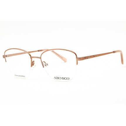 Adensco Women's Eyeglasses - Matte Rose Gold Metal Cat Eye Half Rim | AD 252 00Y8 00 ,