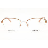 Adensco Women's Eyeglasses - Matte Rose Gold Metal Cat Eye Half Rim | AD 252 00Y8 00 ,