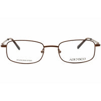 Adensco Men's Eyeglasses - Brown Ruthenium Metal Rectangular Frame | ASHTON/N 0NCJ 00 ,