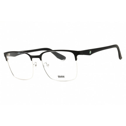 BMW Men's Eyeglasses - Black/Other Metal Square Shape Half Rim Frame | BW5017 005 ,