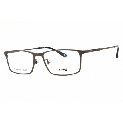 BMW Men's Eyeglasses - Matte Dark Ruthenium Titanium Rectangular Frame | BW5070-H 013 ,