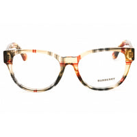 Burberry Women's Eyeglasses - Round Checkered Brown/Grey Acetate Frame | 0BE2410 4122 ,