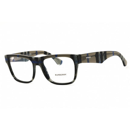 Burberry Men's Eyeglasses - Checkered Grey Acetate Full Rim Frame, 53mm | 0BE2411 4147 ,