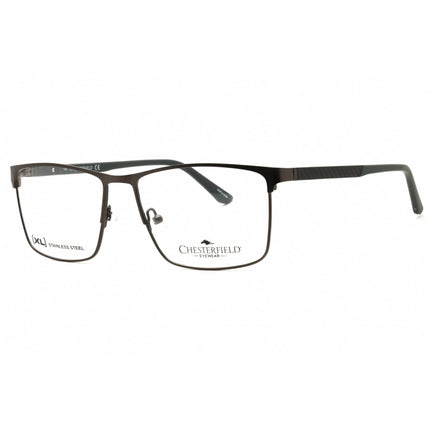 Chesterfield Men's Eyeglasses - Matte Grey Metal Square Full Rim | CH 104XL 0FRE 00 ,