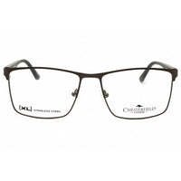 Chesterfield Men's Eyeglasses - Matte Grey Metal Square Full Rim | CH 104XL 0FRE 00 ,