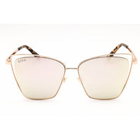 DIFF Eyewear Women's Sunglasses - Gold Metal Full Rim Cat Eye Frame | SDFBCK3 0CHP ,