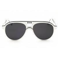 DIFF Eyewear Unisex Sunglasses - White Full Rim Aviator Shape Frame | SDFSTM 550WHI ,