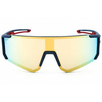 DIFF Eyewear Unisex Sunglasses - Blue Full Rim Shield Shape Frame | SDFTEAM 990BLE ,