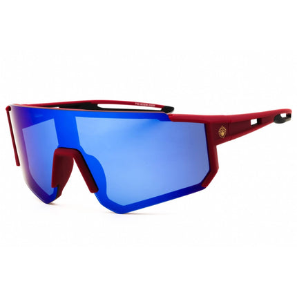 DIFF Eyewear Unisex Sunglasses - Red Acetate Full Rim Shield Frame | SDFTEAM 990RED ,