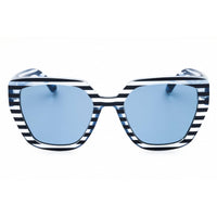 Draper James Women's Sunglasses - Navy Stripe Cat Eye Full Rim Frame | DJ9023 400 ,