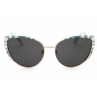 Draper James Women's Sunglasses - Blue Floral Metal Cat Eye Shape Frame | DJ9038 454 ,