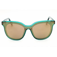 FILA Women's Sunglasses - Teal Acetate Full Rim Shield Frame Beige Lens | SFI182 0TEA ,