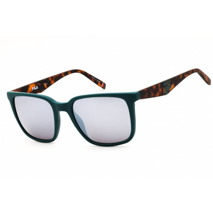 FILA Unisex Sunglasses - Green Acetate Full Rim Rectangular Shape Frame | SFI188 C02X ,