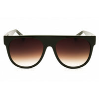 FILA Unisex Sunglasses - Green Acetate Full Rim Round Frame Brown Lens | SFI279 0P01 ,