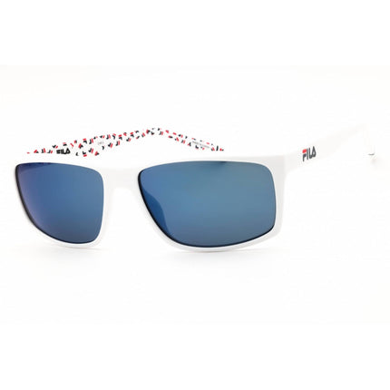 FILA Men's Sunglasses - White Acetate Full Rim Rectangular Shape Frame | SFI280 04AO ,