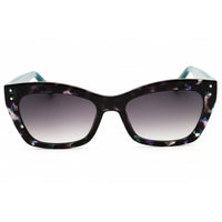 FILA Women's Sunglasses - Blue/Black Havana Full Rim Cat Eye Shape Frame | SFI392 06DQ ,