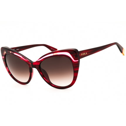 Furla Women's Sunglasses - Burgundy Acetate Full Rim Cat Eye Frame | SFU405V 04A2 ,