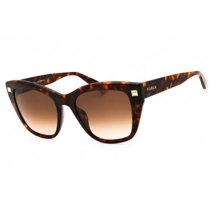 Furla Women's Sunglasses - Brown Acetate Full Rim Cat Eye Shape Frame | SFU534 09TB ,