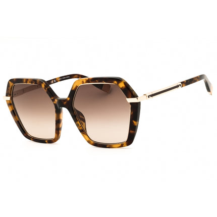 Furla Women's Sunglasses - Brown Havana Full Rim Oversized Shape Frame | SFU691 0710 ,