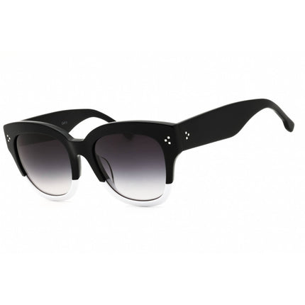 GAP Women's Sunglasses - Rectangular Shape Black/White Acetate Frame | SGP010 0BLA ,