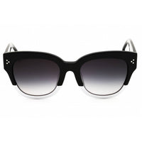 GAP Women's Sunglasses - Rectangular Shape Black/White Acetate Frame | SGP010 0BLA ,