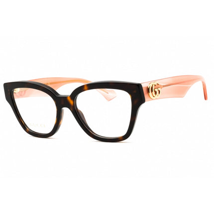 Gucci Women's Eyeglasses - Havana/Pink Acetate Cat Eye Full Rim Frame | GG1424O 014 ,