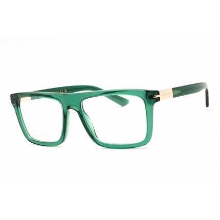 Gucci Men's Eyeglasses - Green Acetate Square Full Rim Frame Clear Lens | GG1504O 007 ,