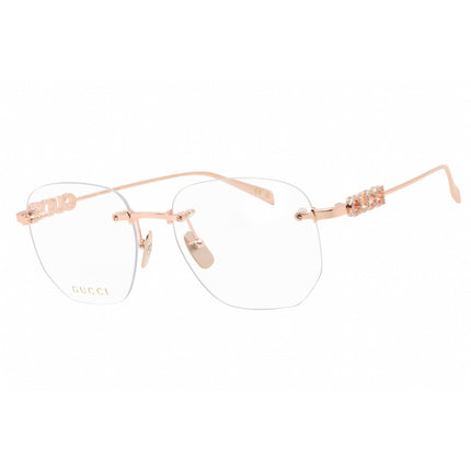Gucci Men's Eyeglasses - Gold Metal Geometric Rimless Frame Clear Lens | GG1806O 003 ,