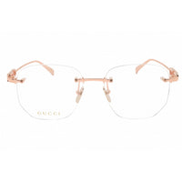 Gucci Men's Eyeglasses - Gold Metal Geometric Rimless Frame Clear Lens | GG1806O 003 ,