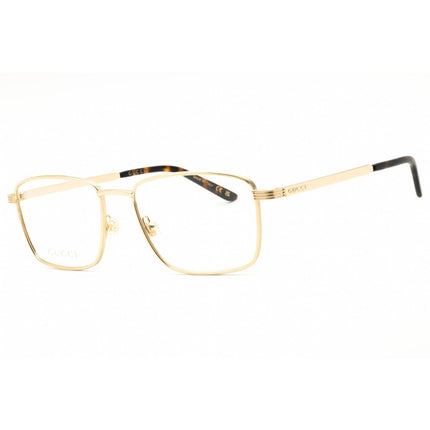 Gucci Men's Eyeglasses - Gold Metal Square Full Rim Frame Clear Lens | GG1882O 002 ,