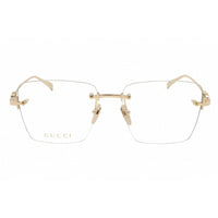 Gucci Women's Eyeglasses - Gold Metal Square Rimless Frame Clear Lens | GG1938O 001 ,