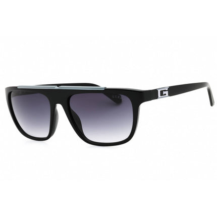 Guess Men's Sunglasses - Rectangular Shape Shiny Black Full Rim Frame | GU00122 01B ,