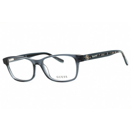 Guess Women's Eyeglasses - Rectangular Shape Shiny Blue Acetate Frame | GU2874 090 ,