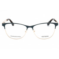 Guess Women's Eyeglasses - Rectangular Matte Blue Metal Full Rim Frame | GU2883 091 ,