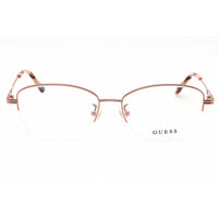 Guess Women's Eyeglasses - Cat Eye Shape Pink Metal Half Rim Frame | GU2888-D 074 ,